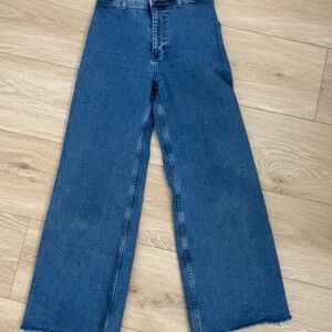 Zara Indigo Wide-Leg Jeans